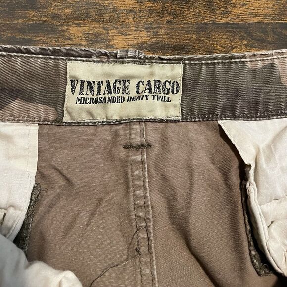 Vintage Camo Cargo Pants Men 36x30 Microsanded Heavy Twill Baggy No Boundaries - Picture 7 of 16